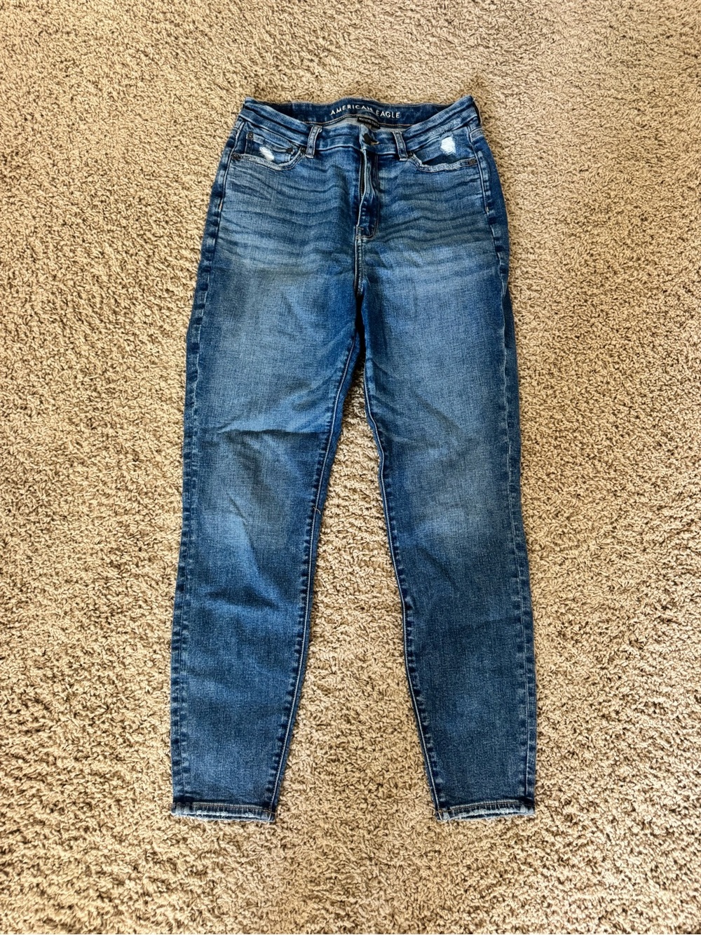 American Eagle Curvy Hi-Rise Jegging Medium Blue Jeans